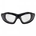Birdz Eyewear Thrasher Padded Motorcycle Sunglasses For Men Women Convertible To Goggles Black Frame W Clear Lenses 