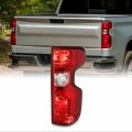 Akkon Fits 2019-2021 Chevy Silverado 1500 2500hd 3500hd Halogen Type Chrome Red Tail Light Passenger Right Side Replacement 