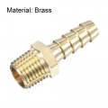Uxcell Brass Hose Barb Fitting Straight 5 16 Inch X Npt 1 4 Male Thread Pipe Connector For Water Air Fuel Tube