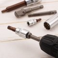 Uxcell T50 Torx Bit Socket 1 2 Square Drive Cr-v Sockets S2 Steel Bits 4 Length With Hex Shank Power Drill Adapter