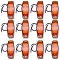 12 Pack 2 5 In Oval Trailer Led Side Marker Lights Amber Lens Light Waterproof Clearance Identification Lamps For Truck Rv 