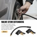 X Autohaux 1 Set 20cm 7 87 Tyre Inflator Hose Adapter Air Chuck Compressor Pump Extension With Deflatable Connector