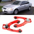 Red 1 Pair Left Right Front Upper Adjustable Camber Arm Alloy Steel Fit For Honda Civic 1996-2000