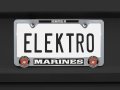 Marines 3d Chrome Metal License Plate Frame