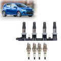 1x Ignition Coils 4x Spark Plugs 555655 For Chevy Aveo 6l 2009-21 Aveo5 1 2009-2011 Cruze 1 8l 2011-2015 Sonic 1 2012-2018