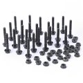 M6 1 0 X 40mm Flange Head Bolts And Nuts Carbon Steel Grade 8 8 Black Oxide Finish Partial Thread 25 Sets 
