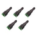 Fuel Line Connectors Quick Disconnect To Barb 5 16 In And 3 8 Straight Plastic Rubber Black Green Pieces Alx-pau-rb-800-084 