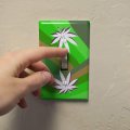 Marijuana Leaf Pot Weed Psychedelic Plastic Wall Decor Toggle Light Switch Plate Cover