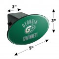Georgia Gwinnett College Grizzlies Logo Oval Tow Hitch Cover Trailer Plug Insert 2