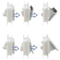 Recpro Trailer Two Way Plastic Vent Trim Ring Built-in Screen 3 Adjustable Heights 2 Pack White
