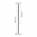 Uxcell High Speed Steel Lengthen Straight Shank Twist Drill Bit Fully Ground Black Oxide 2 5mm Diameter 95mm Total 55mm Length