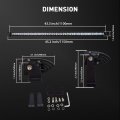 Willpower 44 Inch 210w Spot Single Row 16800lm Off Road Led Fog Driving Roof Bumper Light Bars 2 Style Mounting Brackets For