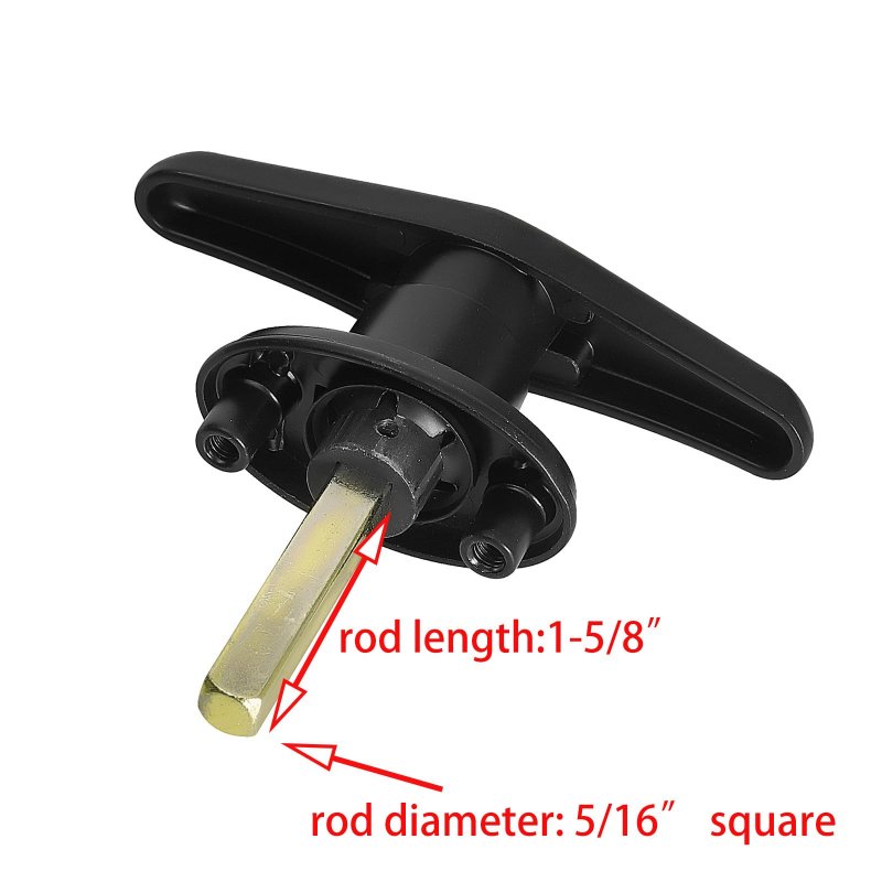 Truck Camper Shell Locking T Handle For Canopy And Rv Clockwise To Open With Dust Cover 1 625 In Shaft Length Includes 2 Keys