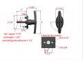 Truck Camper Shell Locking T Handle For Canopy And Rv Clockwise To Open With Dust Cover 1 625 In Shaft Length Includes 2 Keys