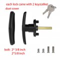 Truck Camper Shell Locking T Handle For Canopy And Rv Clockwise To Open With Dust Cover 1 625 In Shaft Length Includes 2 Keys