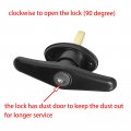 Truck Camper Shell Locking T Handle For Canopy And Rv Clockwise To Open With Dust Cover 1 625 In Shaft Length Includes 2 Keys