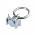 Single Stud Fitting L Track With Round Ring For Trailers Pickups Trucks 16pcs 