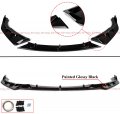 V2 Jdm 3pc Gt Style Painted Gloss Black Front Bumper Lip Splitter Kit Compatible For 2021 2022 Honda Accord Ex Lx Touring Sport