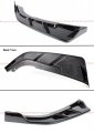 V2 Jdm 3pc Gt Style Painted Gloss Black Front Bumper Lip Splitter Kit Compatible For 2021 2022 Honda Accord Ex Lx Touring Sport
