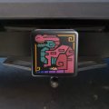 Geometric Tyrannosaurus Rex Dinosaur Aztec Mayan Style Tow Trailer Hitch Cover Plug Insert