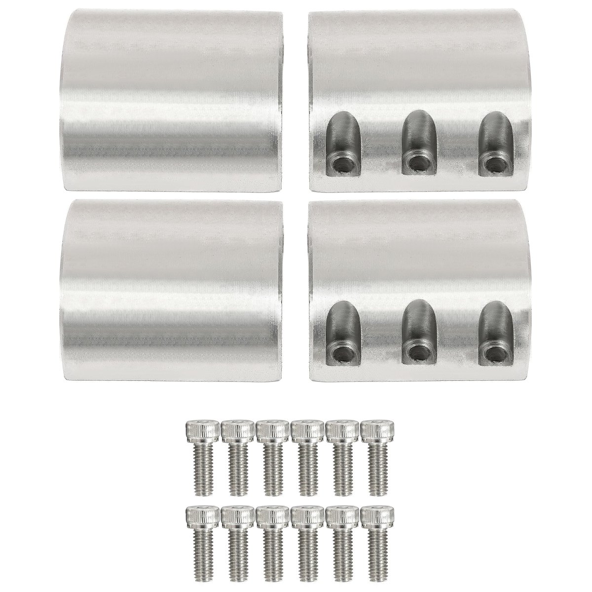 Split Collar Tube Clamp For 1-5 8a Od Weldable Roll Bar Clamps Bolt On Cage Mounts 2 Pcs