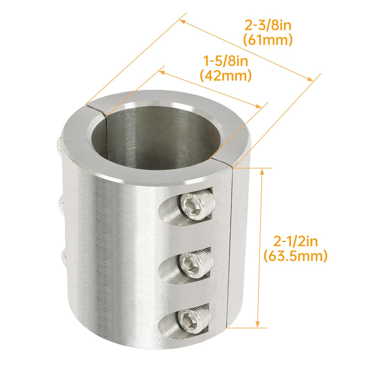 Split Collar Tube Clamp For 1-5 8a Od Weldable Roll Bar Clamps Bolt On Cage Mounts 2 Pcs