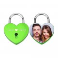 Personalized Love Heart Lock Engraving Photo Custom Picture For Couples Men Women Boyfriend Girlfriend Lover Memorial