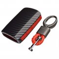 2-layers Protection Hybrid Combo Carbon Key Fob Cover With Keychain For Mazda 3 Cx-5 Cx-9 Cx-30 6 2019-2022 Wazske11d01 