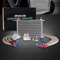 25 Row An10-10an Universal Aluminum Engine Transmisa Sion Oil Cooler Kit Filter Relocation Silver