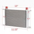 25 Row An10-10an Universal Aluminum Engine Transmisa Sion Oil Cooler Kit Filter Relocation Silver