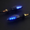 2x 10mm Black Smoke Racing 9 Led Turn Signal Light Indicator Lens Blinker Universal For Suzuki Honda Kawasaki Yamaha