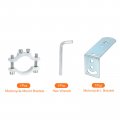 Uxcell 1pcs Motorcycle Tube Clamp Fit 0 7 To 1 4 Od Bicycle Light Mount Brackets With 57mm L Holder Car Bar Silver 18-35mm