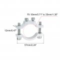 Uxcell 1pcs Motorcycle Tube Clamp Fit 0 7 To 1 4 Od Bicycle Light Mount Brackets With 57mm L Holder Car Bar Silver 18-35mm