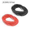 Uxcell Silicone Wire 28 Awg Ultra Flexible 600v Electric Strands Of Tinned Copper 16 Ft Black Red