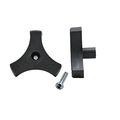 Ap Products 013-513 Window Crank Knob With Screw 2 Black 