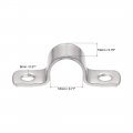 Uxcell 18mm 0 7 Rigid Pipe Strap 2 Holes Tube Straps 304 Stainless Steel Tension Clamp 4pcs