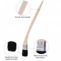 Uxcell Bent Radiator Paint Brush 16 Length 1 5 Width Bristle With Long Wood Handle For Wall Treatment Black