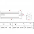Uxcell 30pcs M3 25 6mm Female Male Thread Brass Hex Standoff Spacer Screws Pcb Pillar