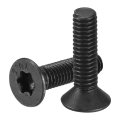 M4-0 7 X 16mm Flat Torx Head Machine Screws 100pcs 10 9 Grade Carbon Steel Countersunk Anti Theft Black Oxide Finish Full 