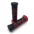 Httmt Xh4089- Left 7 Right 1 Universal Red Skull Motorcycle Grips For Left Side 22mm 8 25mm Hand 