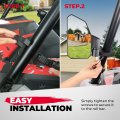 Kemimoto Utv Side Mirrors Fit With Windshield Sxs Multi-adjustment For 1 6 -2 Roll Bar Compatible Polaris Rzr Kawasaki Teryx