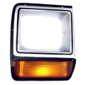 Passenger Side Headlight Bezel For Dodge W150 W250 W350 1986 To 1990 Argent Black Single Rectangular Ch2513122 