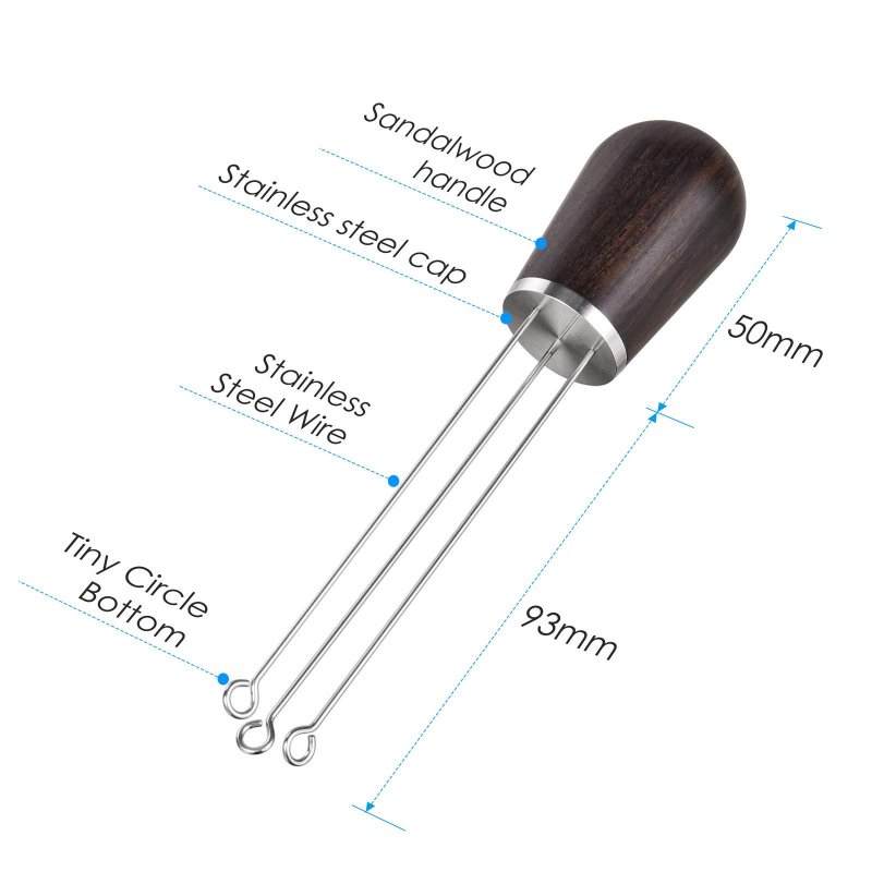 Espresso Coffee Stirrer Santow Wood Handle Needle Type Distribution Tool-professional Barista Tamper Distributor Rosewood