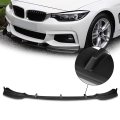 Auto Dynasty 3pcs Matte Black Front Bumper Lip Spoiler Wing Body Kit Compatible With Bmw 4-series Gran Coupe M-sport 14-19