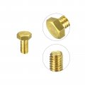 Uxcell Brass Hex Bolts 5 16-18x5 5pcs Fully Thread Grade 4 8 Solid Hexagon Head Bolt Machine Screws For Machinery