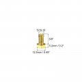 Uxcell Brass Hex Bolts 5 16-18x5 5pcs Fully Thread Grade 4 8 Solid Hexagon Head Bolt Machine Screws For Machinery