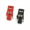 Uxcell 2pcs Red Cover Car Battery Terminal Clamp Clips Positive Negative Dc 6v 12v