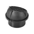 X Autohaux 2pcs 75mm Car Universal Black Air Conditioning Warm Vent Deflector Outlet Louvered For Auto Yacht Mushroom Type