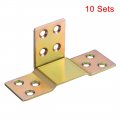 Uxcell Wood Bed Rail Metal Bracket Fastener Fitting Color Zinc 10 Sets