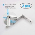 Uxcell 2pcs Angle Bracket Stainless Steel 125x75mm Corner Brace Fastener L Shaped Right Brackets Protector Shelf Support With